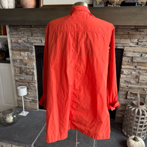 Anthropologie Vibrant Orange Trench Coat - Picture 3 of 14